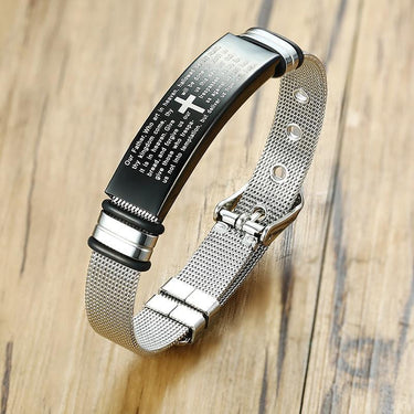 Stainless Steel Christian Lord's Prayer Bracelet-Your Soul Place